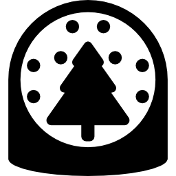 schneeball mit einem baum icon