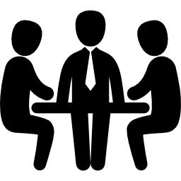 mesa de negocios icono