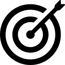 flecha en el objetivo icono