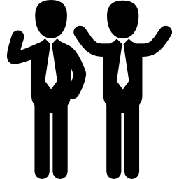 Businessman waving icon
