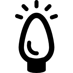 Christmas tree bulb icon