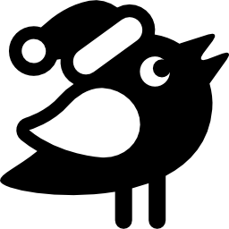 Bird with Santa hat icon