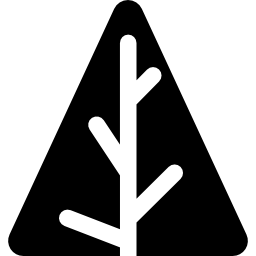 Árbol de navidad natural icono