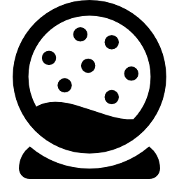 kryształowa kula ze śniegiem ikona