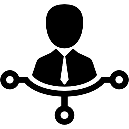 Businessman and diagram icon