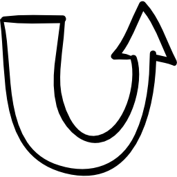 Semicircular upward arrow icon