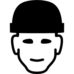 Человек в защитном шлеме иконка