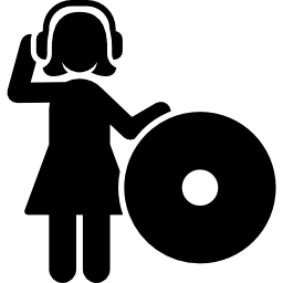 DJ woman icon