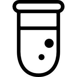 tubo de ensayo con líquido icono