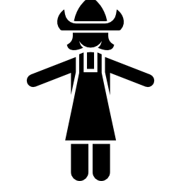 donna con cappello da cowboy icona