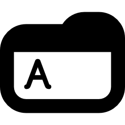 bestandsmap met letter a icoon