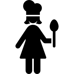 Female cook icon