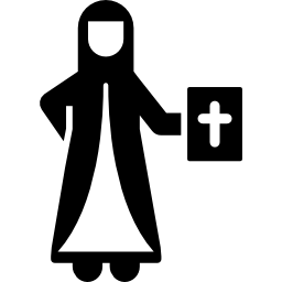 monja con una biblia icono