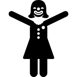 Женский клоун иконка