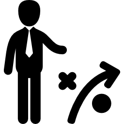 Businessman and tactics icon