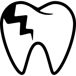 Damaged tooth icon
