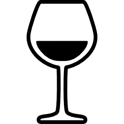 copa con vino icono