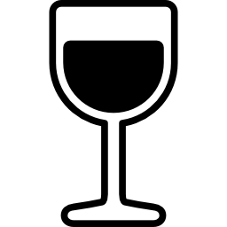 copa con vino icono