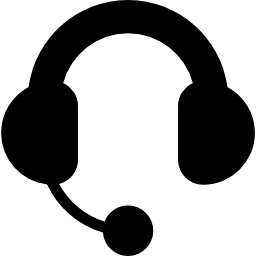 Headphones with microphone icon