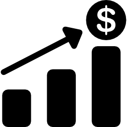 grafico a barre finanziario icona