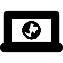 노트북 및 지구 icon