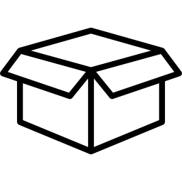 Open cardboard box icon