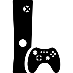Video game console with gamepad icon