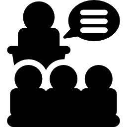 Speech and audience icon