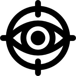 ojo y objetivo icono