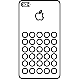 iphone achterkant met hoes icoon