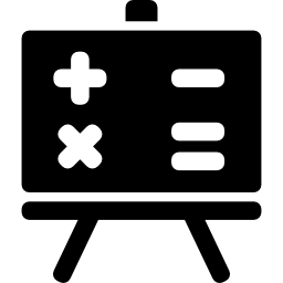 wiskunde op blackboard icoon