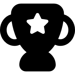 trofeo con una estrella icono