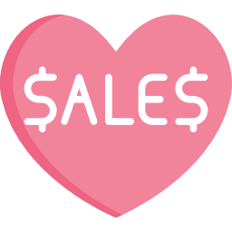 Sale love icon