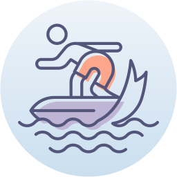 Surfing board icon