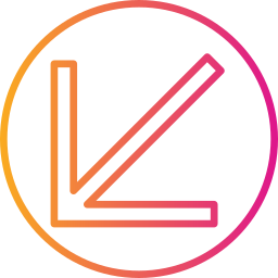 Down left arrow icon