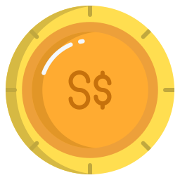 dolar de singapur icono