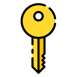 klucz do drzwi ikona