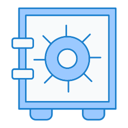 cassetta di sicurezza icona