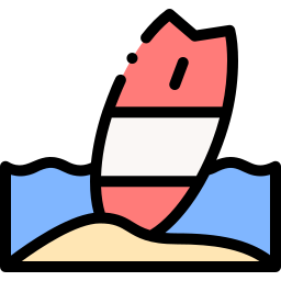 Surfing board icon