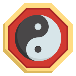 símbolo yin yang Ícone