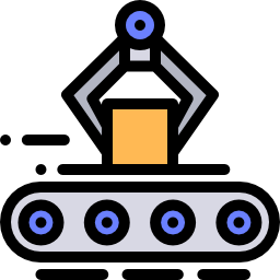 braccio robotico icona