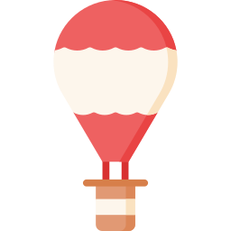 Hot air balloon icon