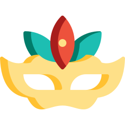 máscara de carnaval icono