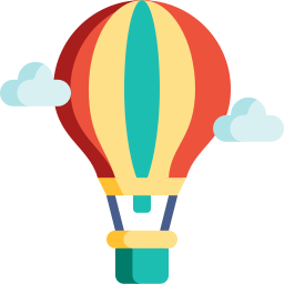 Hot air balloon icon