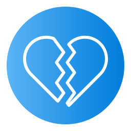 Broken heart icon