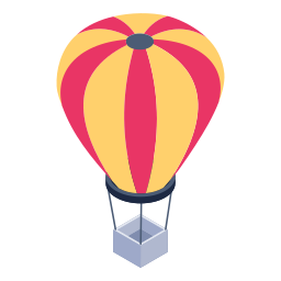 Hot air balloon icon