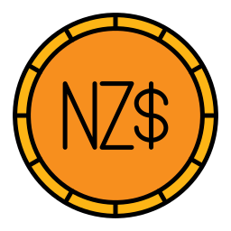 dolar de nueva zelanda icono