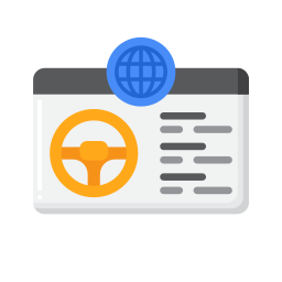 licencia de conducir icono
