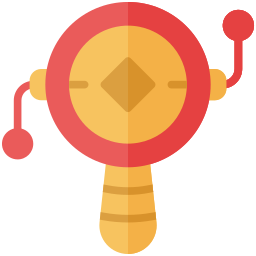 Rattle drum icon