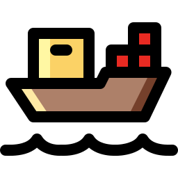 Cargo boat icon